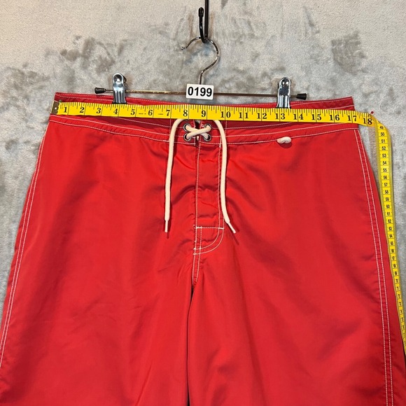 Polo by Ralph Lauren Swim Board Shorts Mens Size 32 Red Preppy Beach Blue‎ Pony - Picture 7 of 16